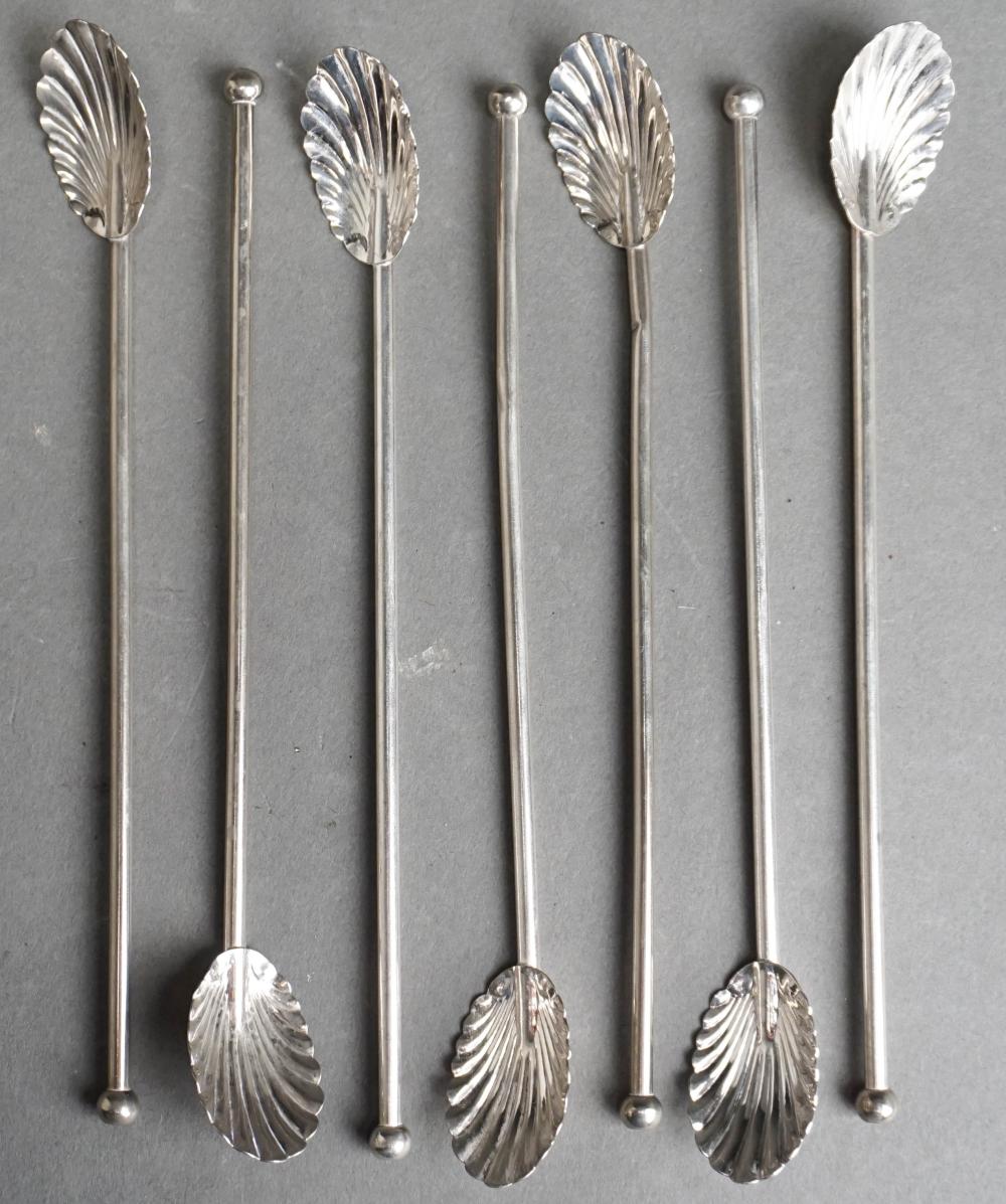 SEVEN STERLING SILVER SIPPING SPOONS  32c8db