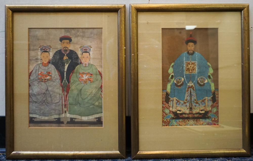 TWO CHINESE ANCESTORIAL PORTRAITS,
