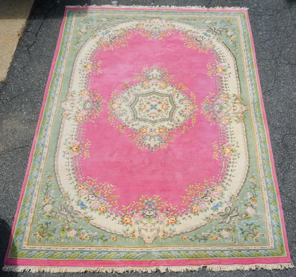 INDO-AUBUSSON RUG ~ 15 FT 10 IN