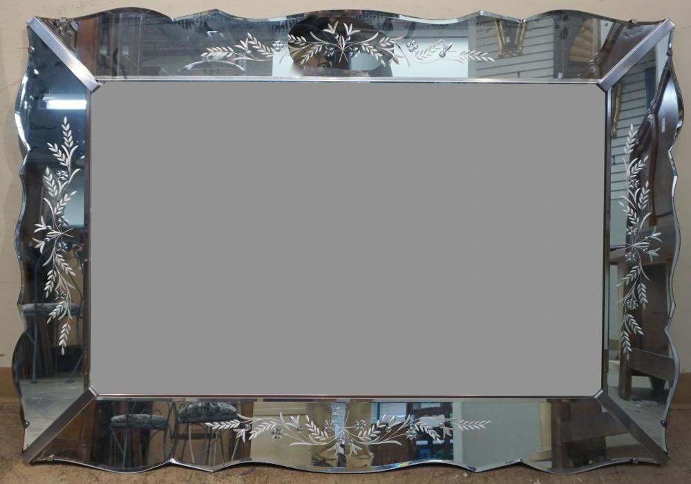 ETCHED GLASS DECORATED FRAME MIRROR  32ca44