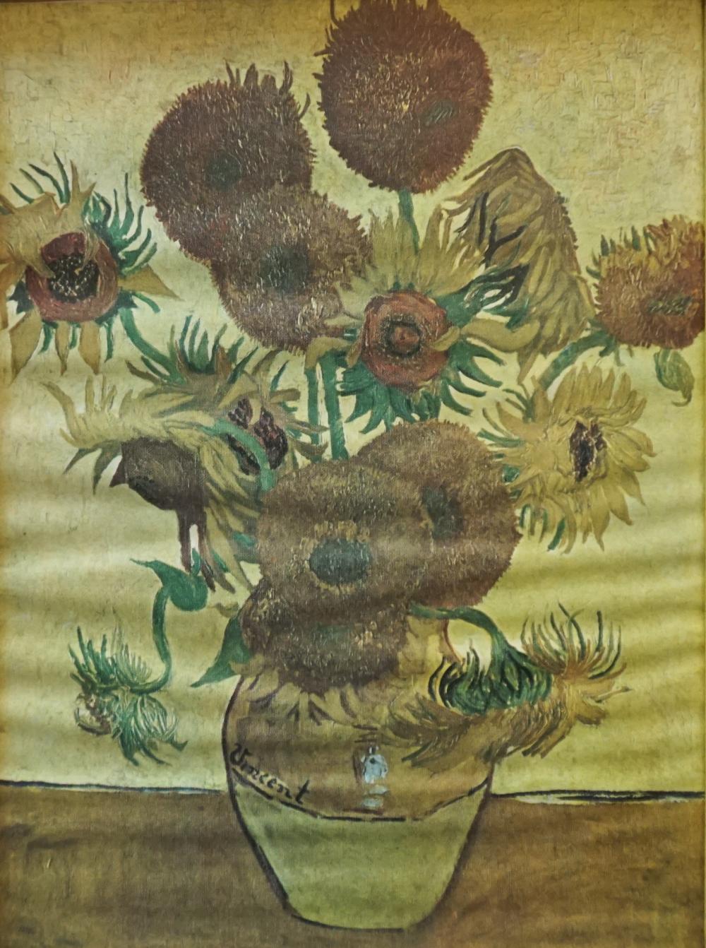 AFTER VAN GOGH, SUNFLOWERS, REPRODUCTION