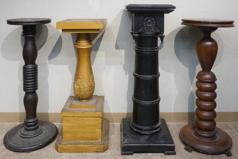 FOUR CARVED WOOD PEDESTALS H OF 32ca7b