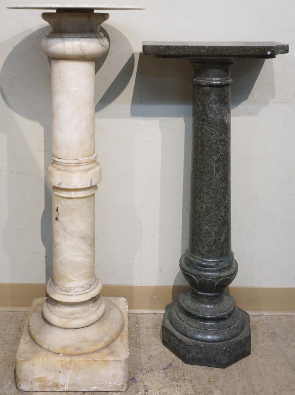 GREEN MARBLE PEDESTAL (REPAIRED)
