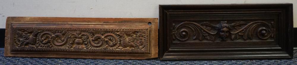 TWO RENAISSANCE STYLE CARVED WOOD