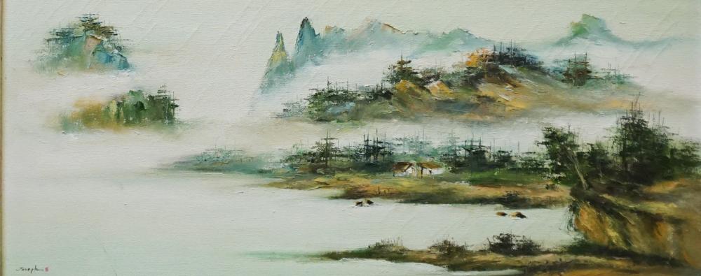 CHINESE SCHOOL LANDSCAPE WITH 32cabc