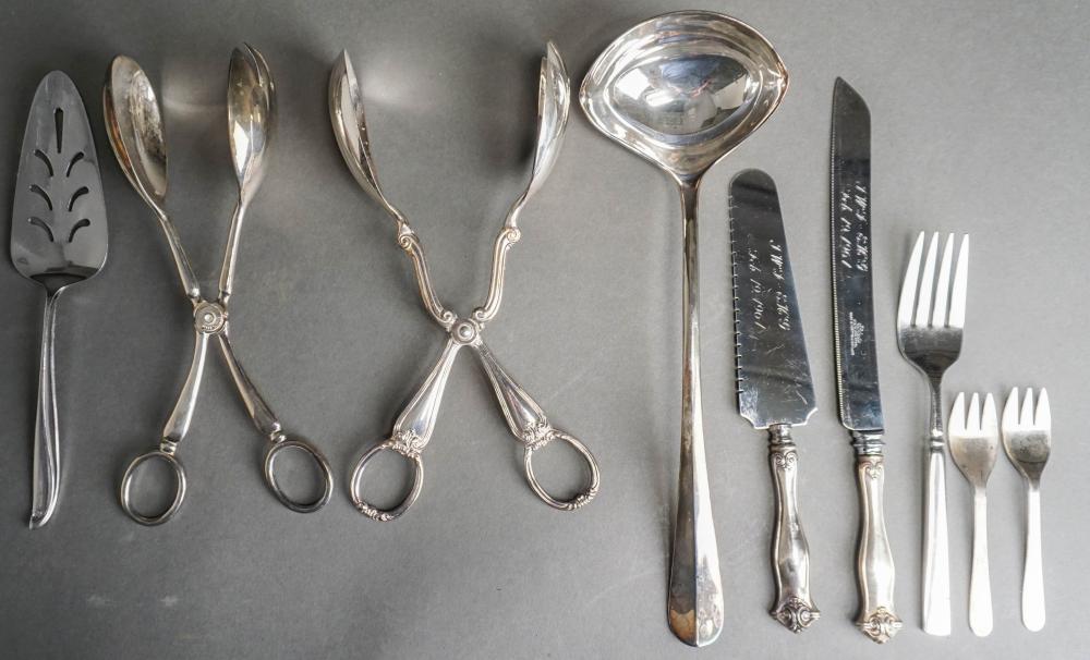 SMALL GROUP WITH ASSORTED SILVERPLATE