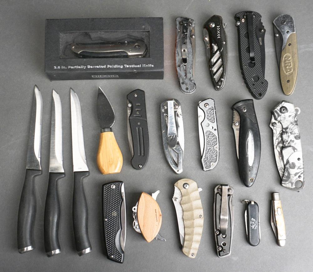 COLLECTION OF POCKET AND CUTLERY KNIVESCollection