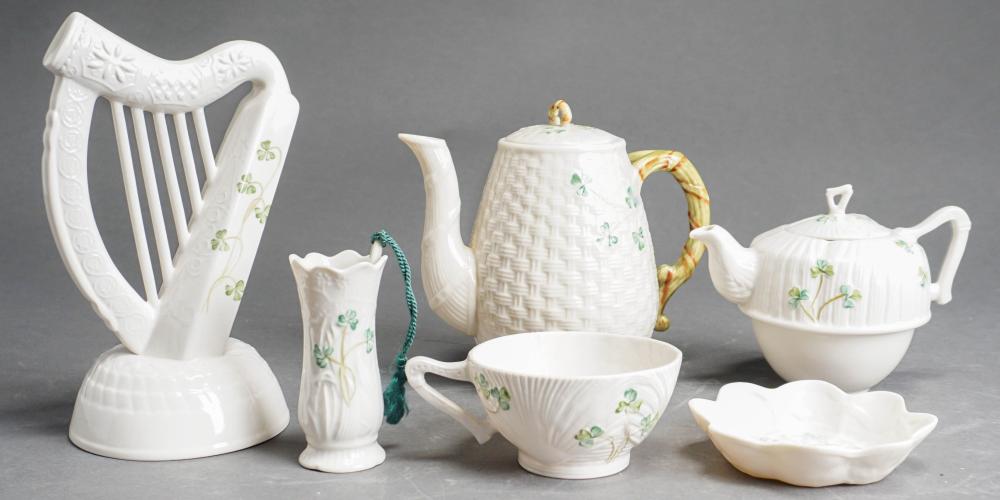 COLLECTION OF SEVEN BELLEEK PORCELAIN 32cb45