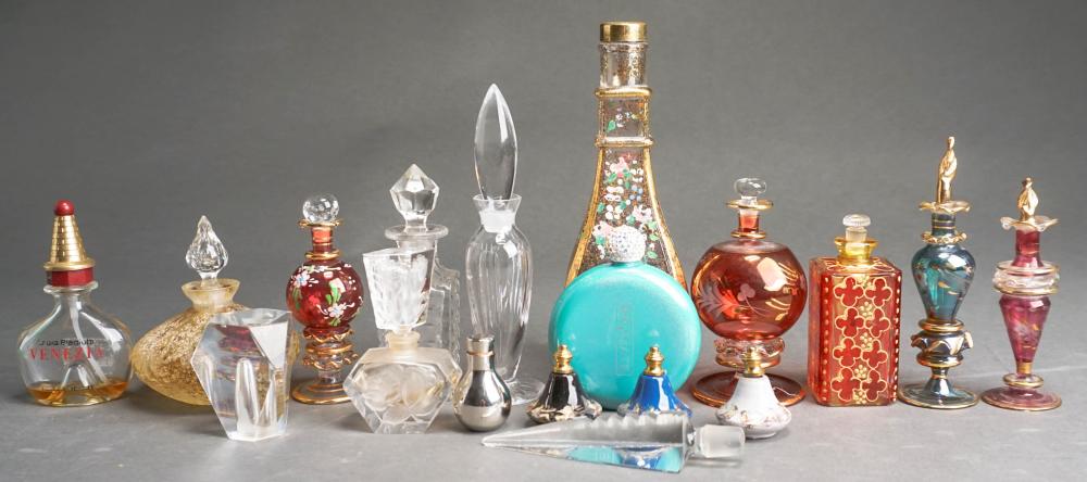 COLLECTION OF GLASS PERFUME BOTTLESCollection