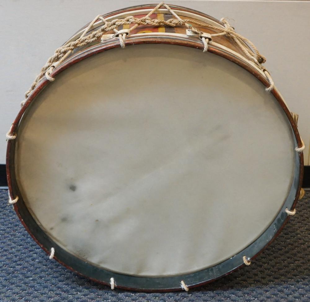 PAINTED WOOD MARCHING BASS DRUMPainted 32cbc7