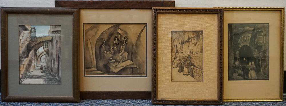 COLLECTION OF FOUR JUDAICA FRAMED 32cc03