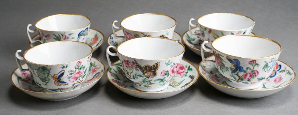 SET OF SIX CHINESE EXPORT FAMILLE