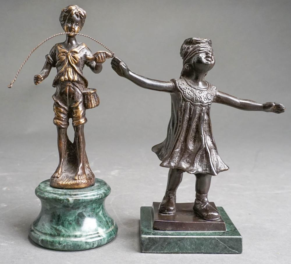 TWO CONTEMPORARY BRONZE FIGURES