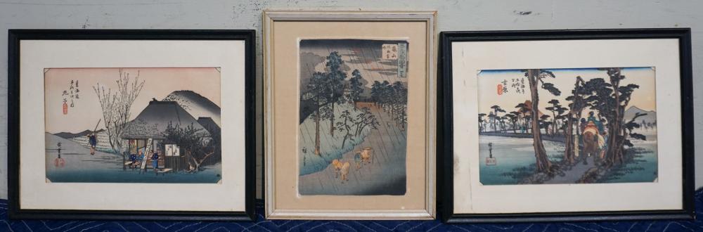 THREE JAPANESE WOOD BLOCK PRINTS