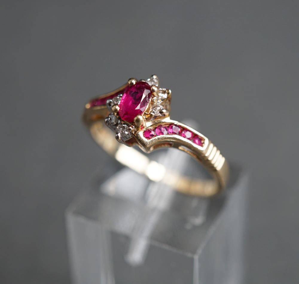 SUMS 14-KARAT YELLOW-GOLD, RUBY