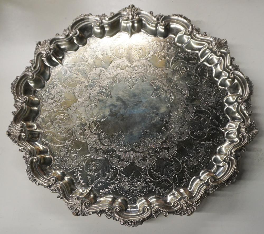 ENGLISH SILVERPLATE ROUND FOOTED 32cd3a