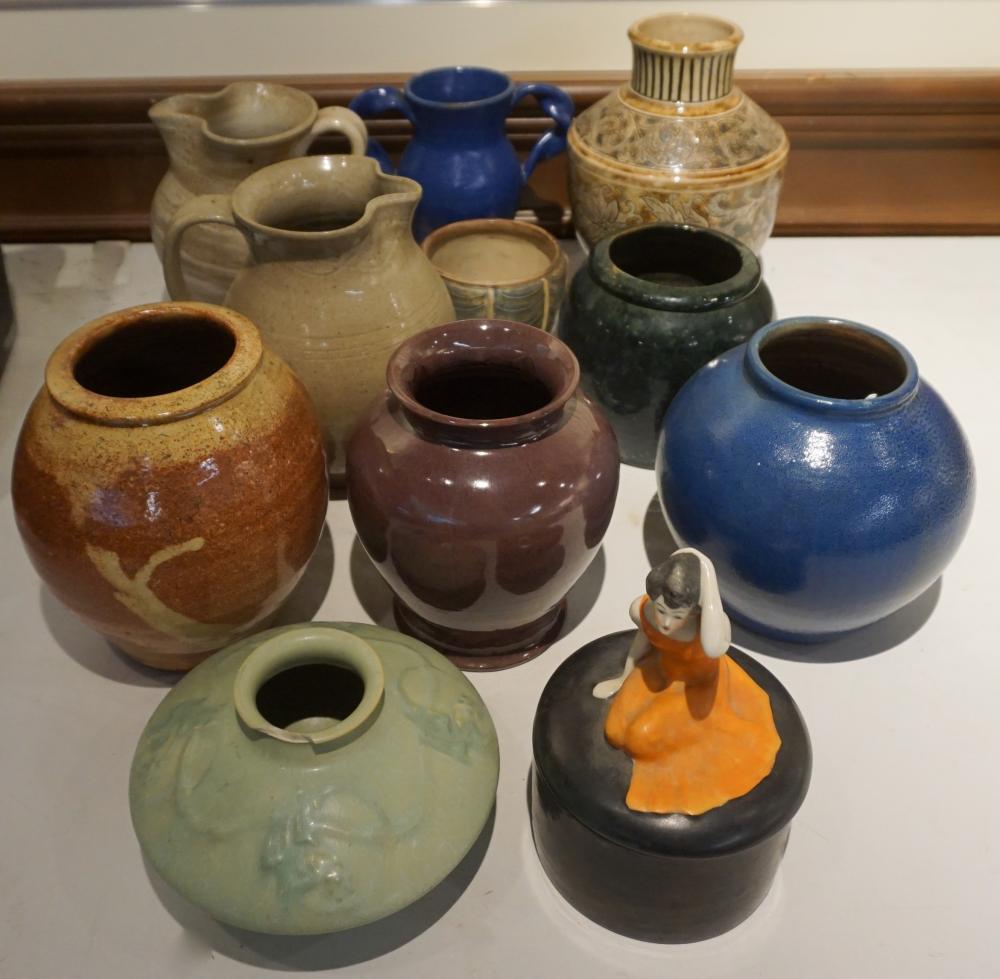 COLLECTION OF GLAZED ART POTTERY