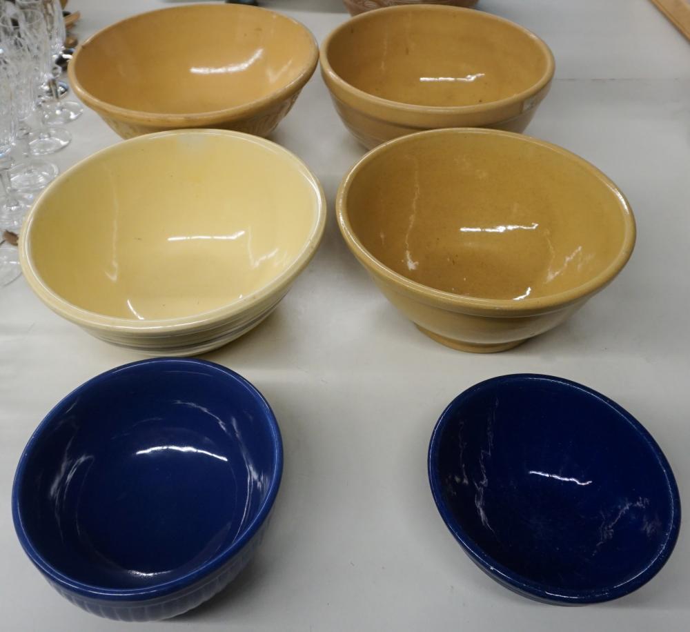 COLLECTION OF AMERICAN GLAZED YELLOW