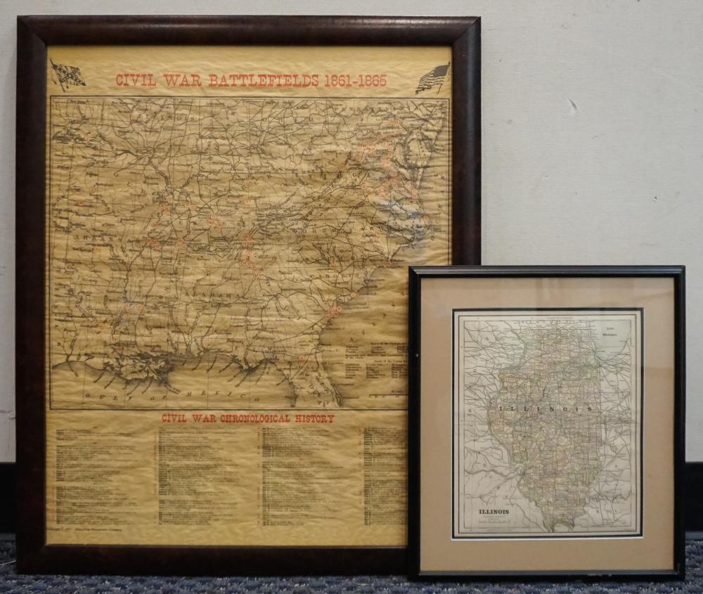 TWO MAPS OF ILLINOIS AND CIVIL 32cdd2
