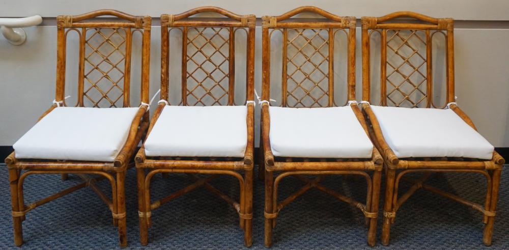 SET OF FOUR RATTAN BAMBOO AND 32cde4