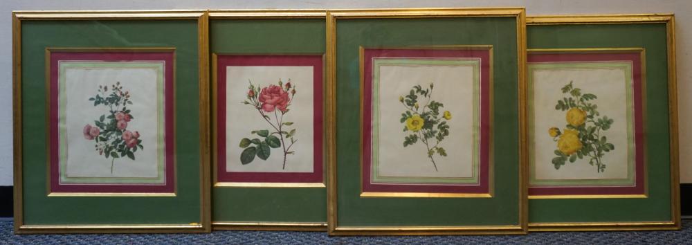 SET OF FOUR PHOTOPRINTS OF FLOWERS,
