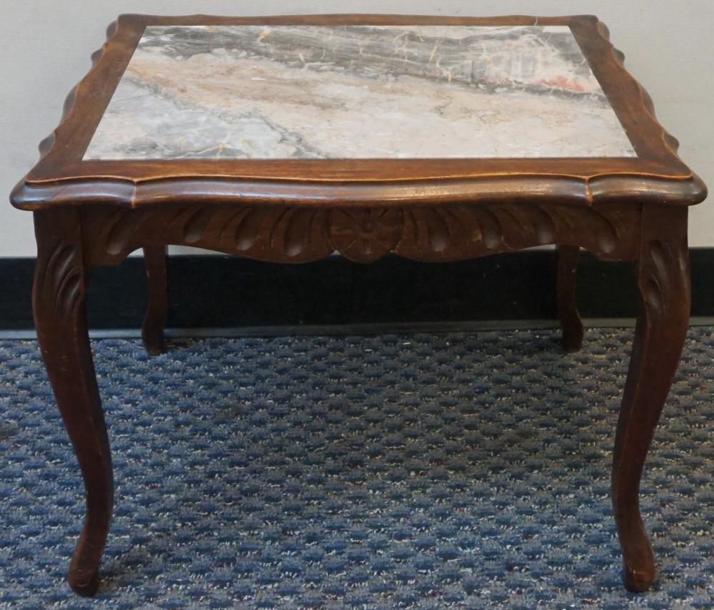 LOUIS XV STYLE MARBLE TOP STOOL,