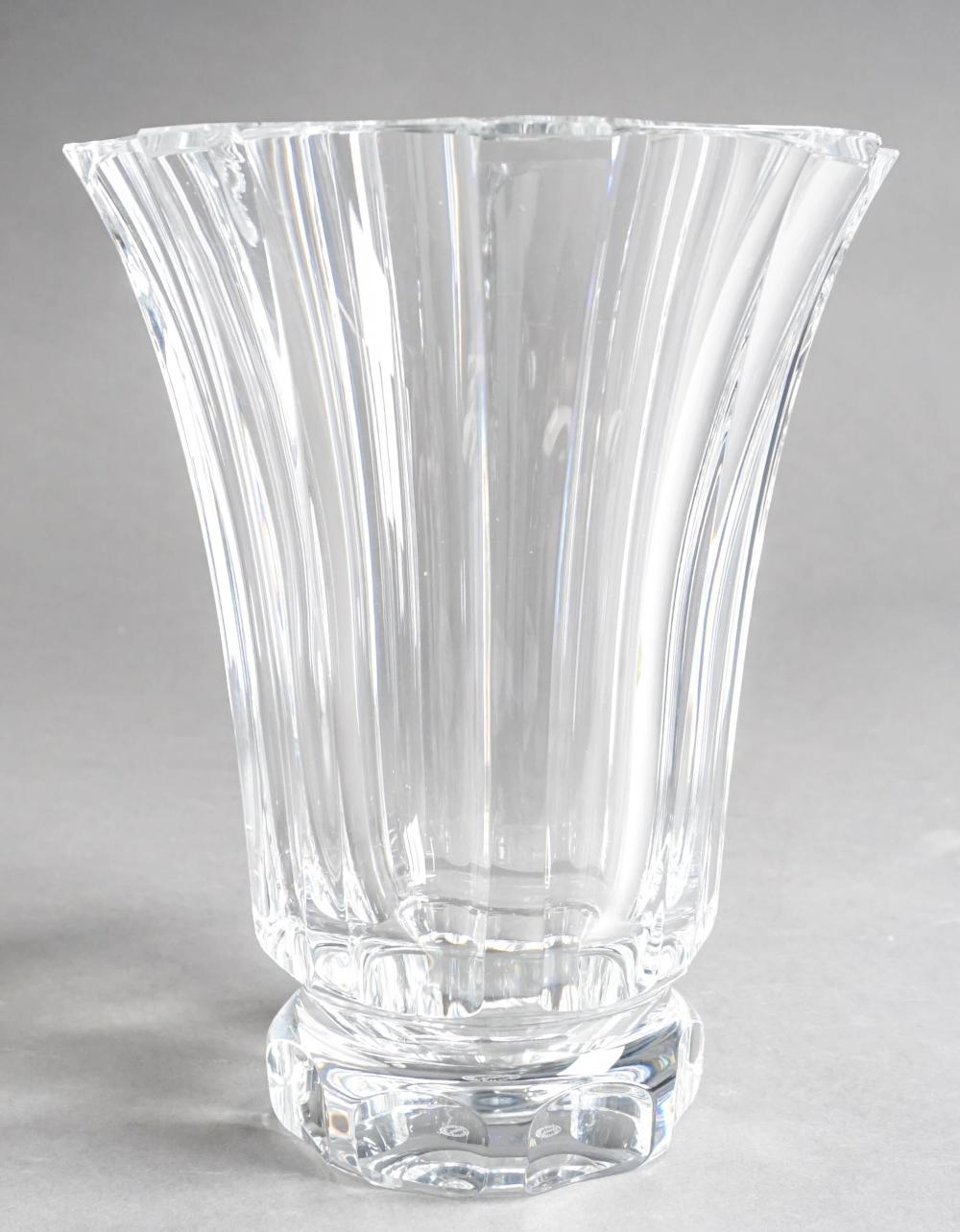 ST. LOUIS CRYSTAL FLARED RIM VASE,