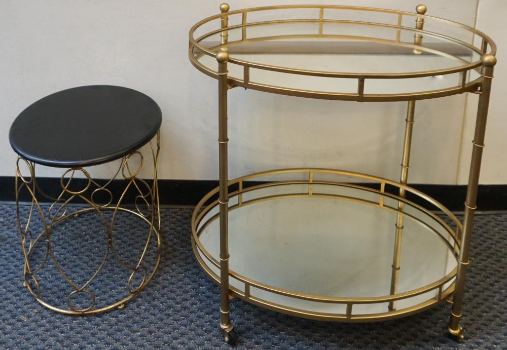 GOLD PAINTED TWO-TIER MIRRORED