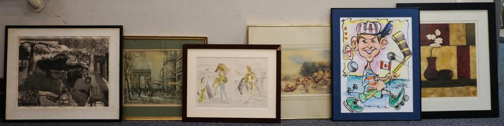 COLLECTION OF SIX FRAMED WORKS 32ced4