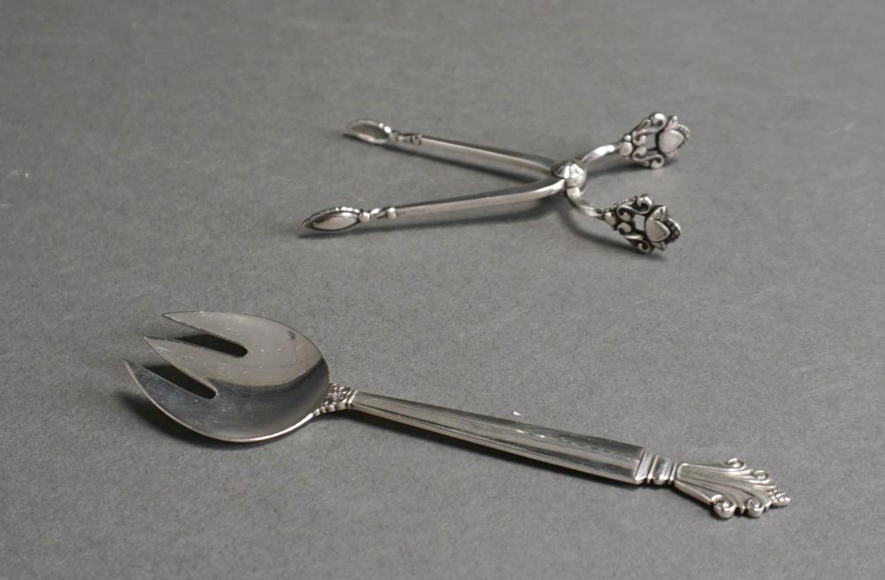 GEORG JENSEN STERLING SILVER TONGS 32cf2a