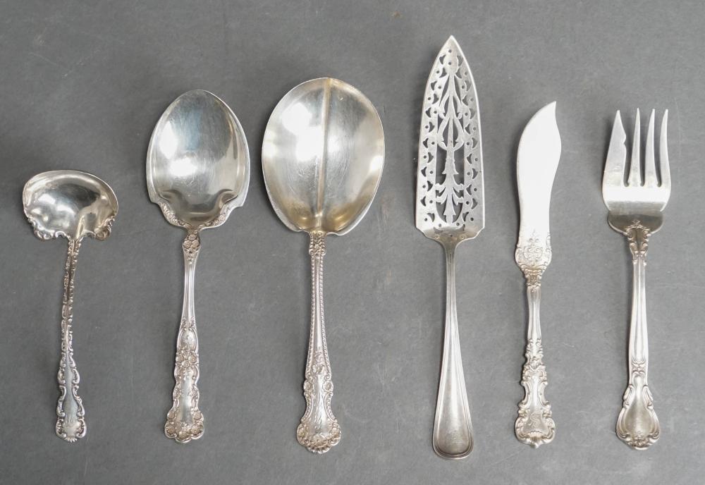 SIX AMERICAN STERLING SILVER SERVING