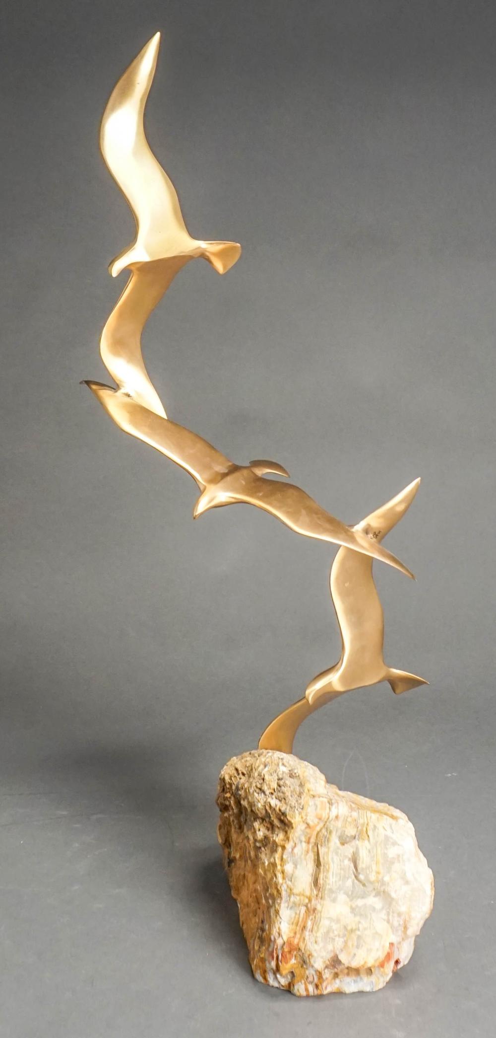 CURTIS JERE, BIRDS IN FLIGHT, BRASS