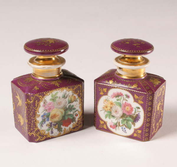 Pair hand painted porcelain stoppered 510e1