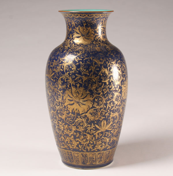 Tall hand painted ceramic vase  510e3