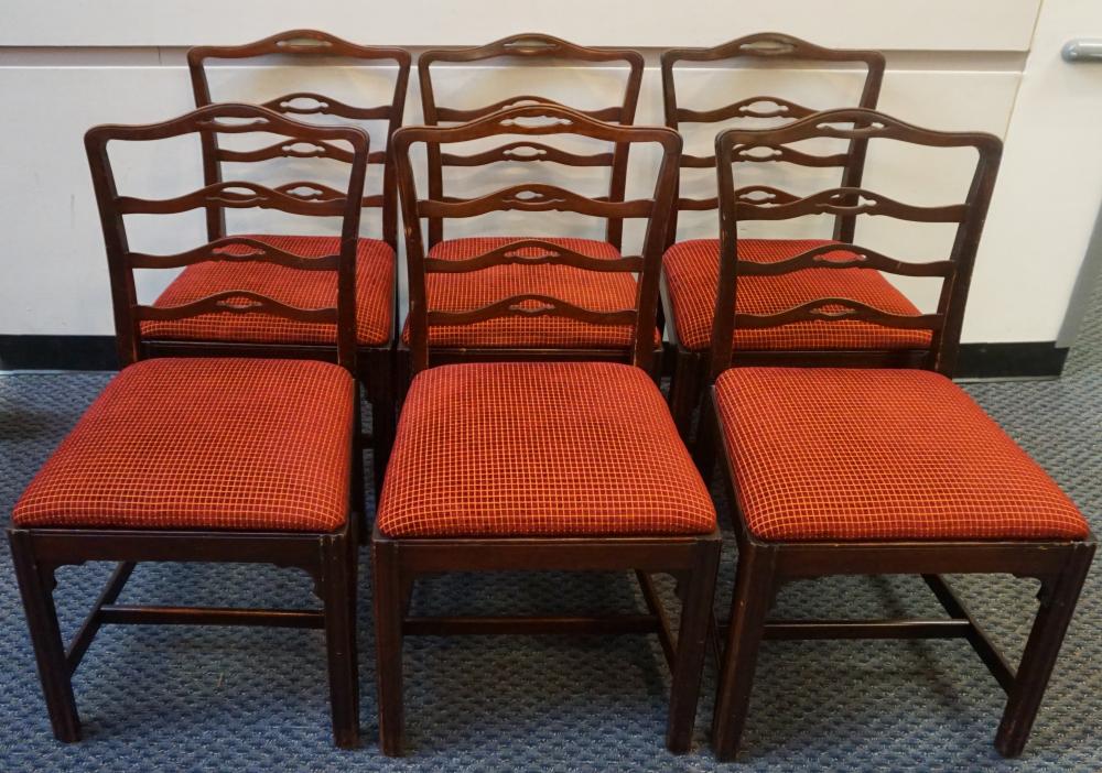 SET WITH SIX CHIPPENDALE STYLE