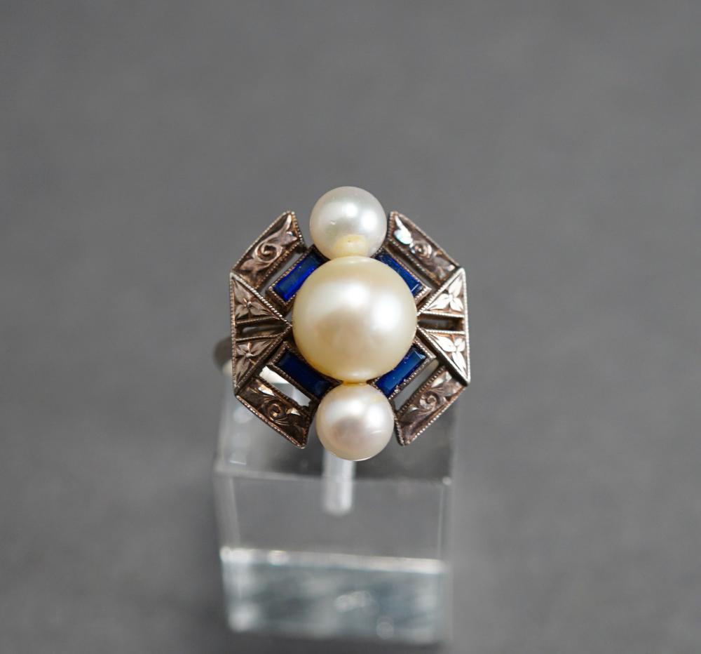 14-KARAT WHITE-GOLD, SILVER, PEARL