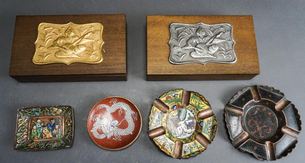 FOUR CHINESE CLOISONNE AND OTHER 32a9c1