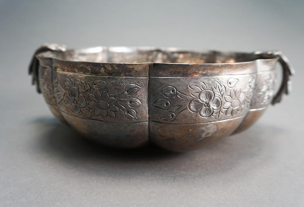 UNMARKED MEXICAN SILVER ENGRAVED