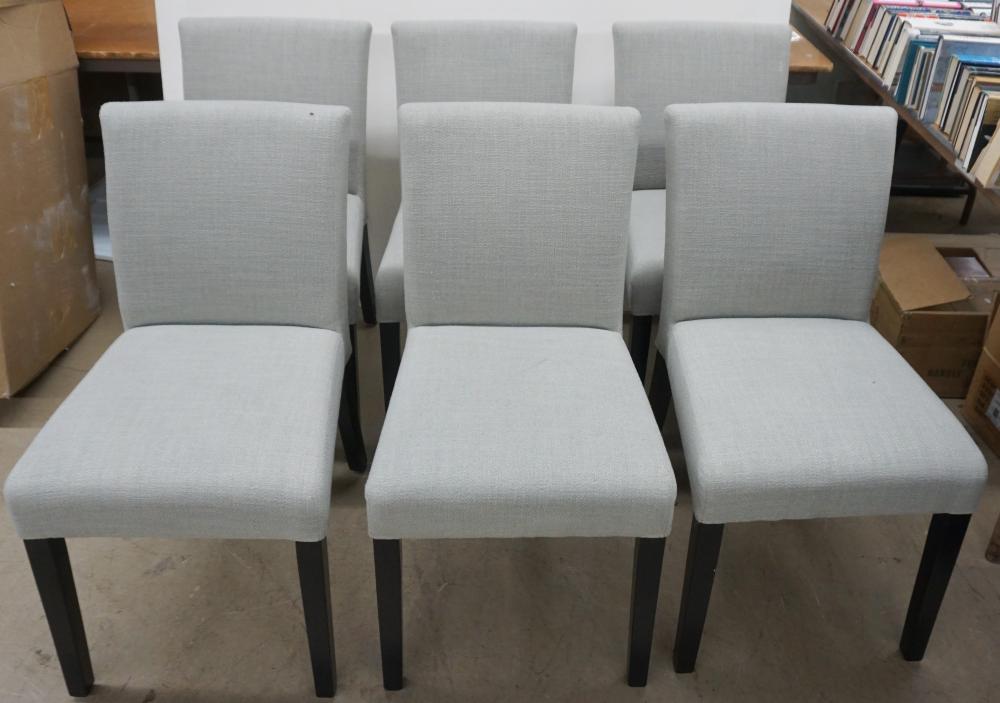 SET OF SIX CRATE AND BARREL UPHOLSTERED 32aa65