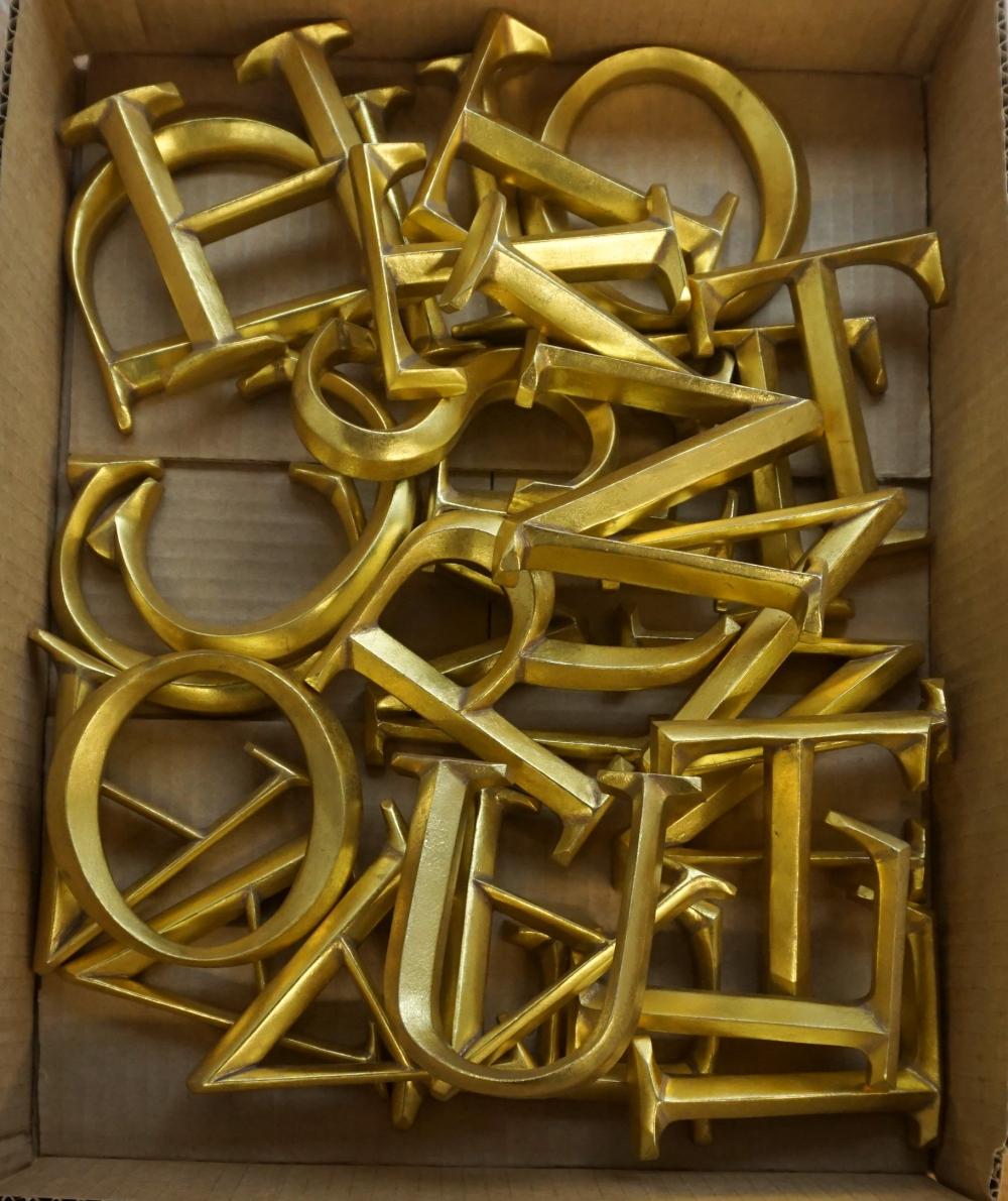 BALLARD DESIGN GILT DECORATED LETTERS,