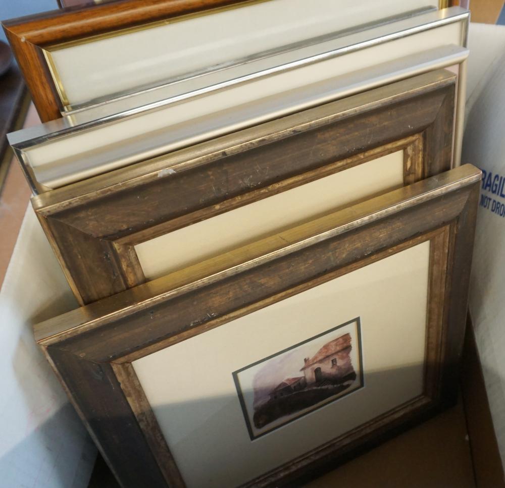 TWO BOXES WITH FRAMED PRINTS AND 32aa77