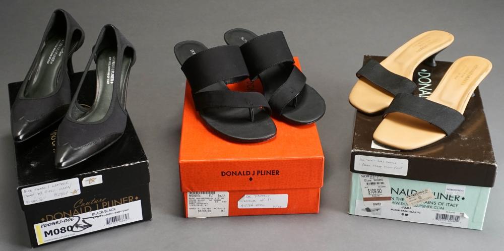 THREE PAIRS DONALD PLINER SANDALS 32aab3