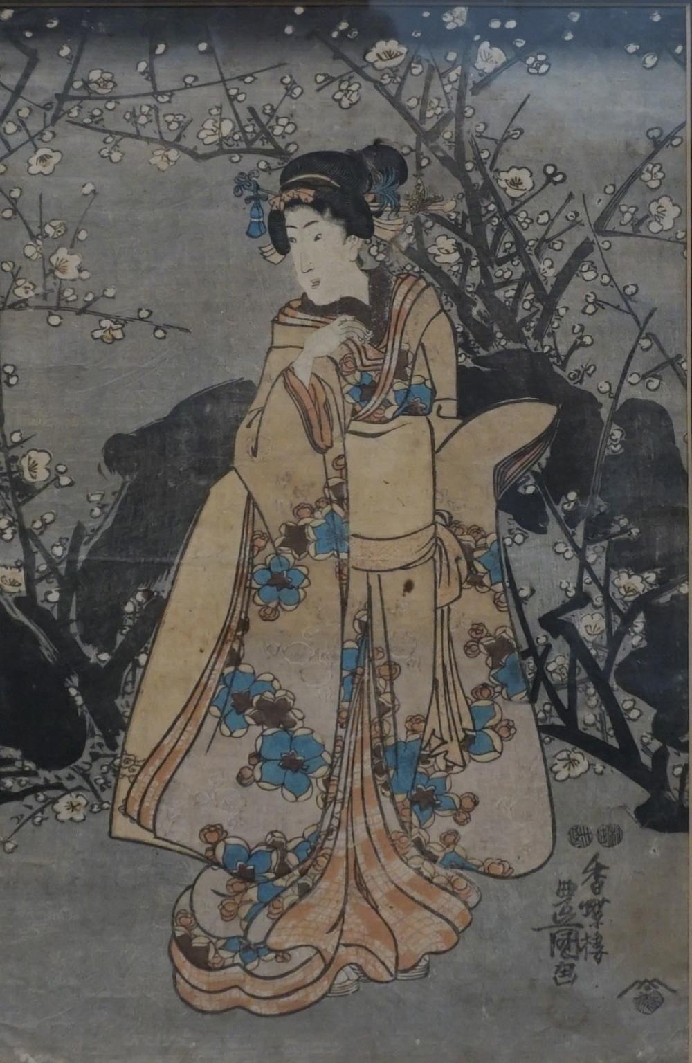 JAPANESE WOODBLOCK PRINT OF A YOUNG 32aaba