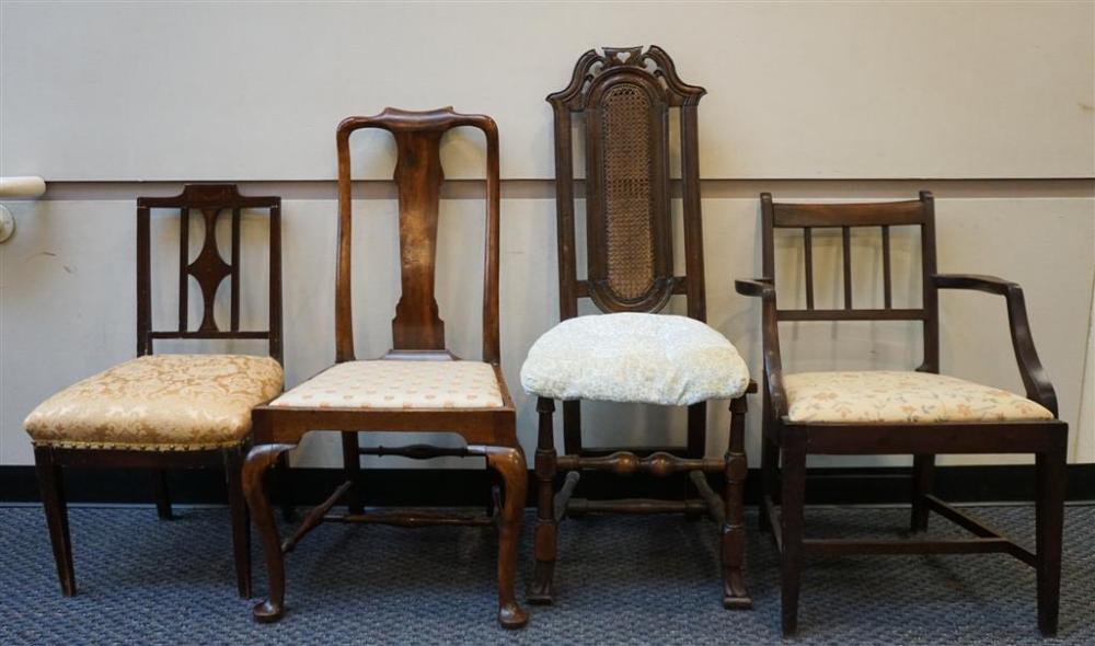 THREE AMERICAN OR ENGLISH SIDE CHAIRS