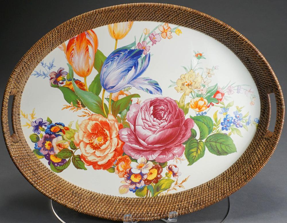 MACKENZIE CHILDS FLORAL TRAY WITH 32aade