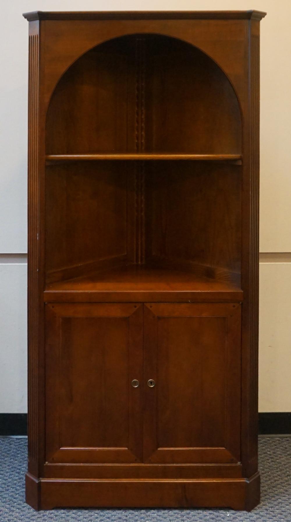 STAINED PINE CORNER CABINET, 75