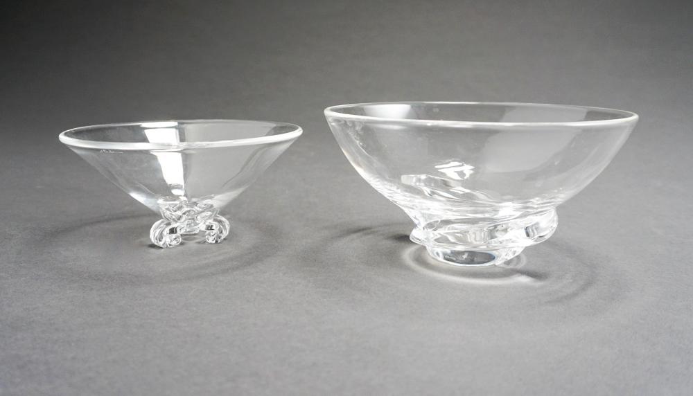 TWO STEUBEN CRYSTAL BOWLS H OF 32ab02