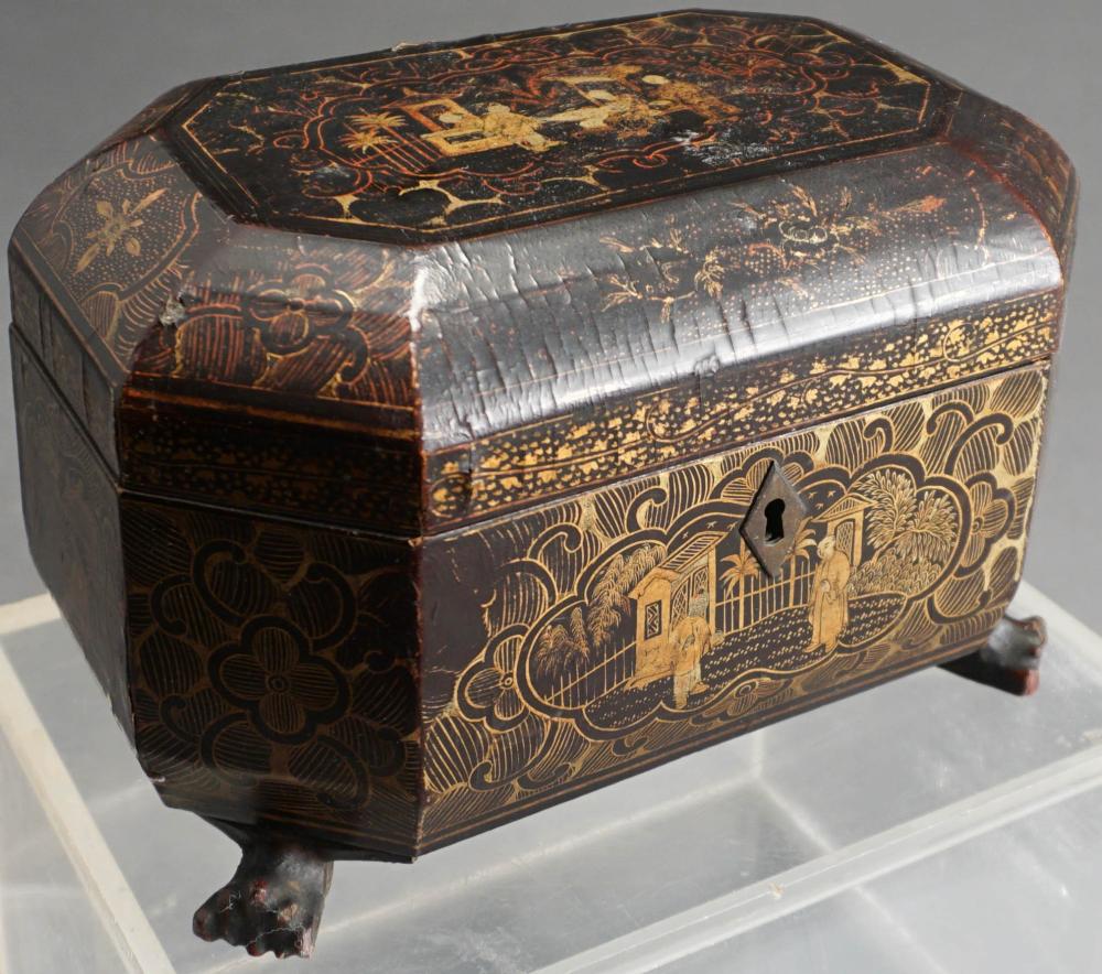 CHINESE EXPORT GILT AND BLACK LACQUERED