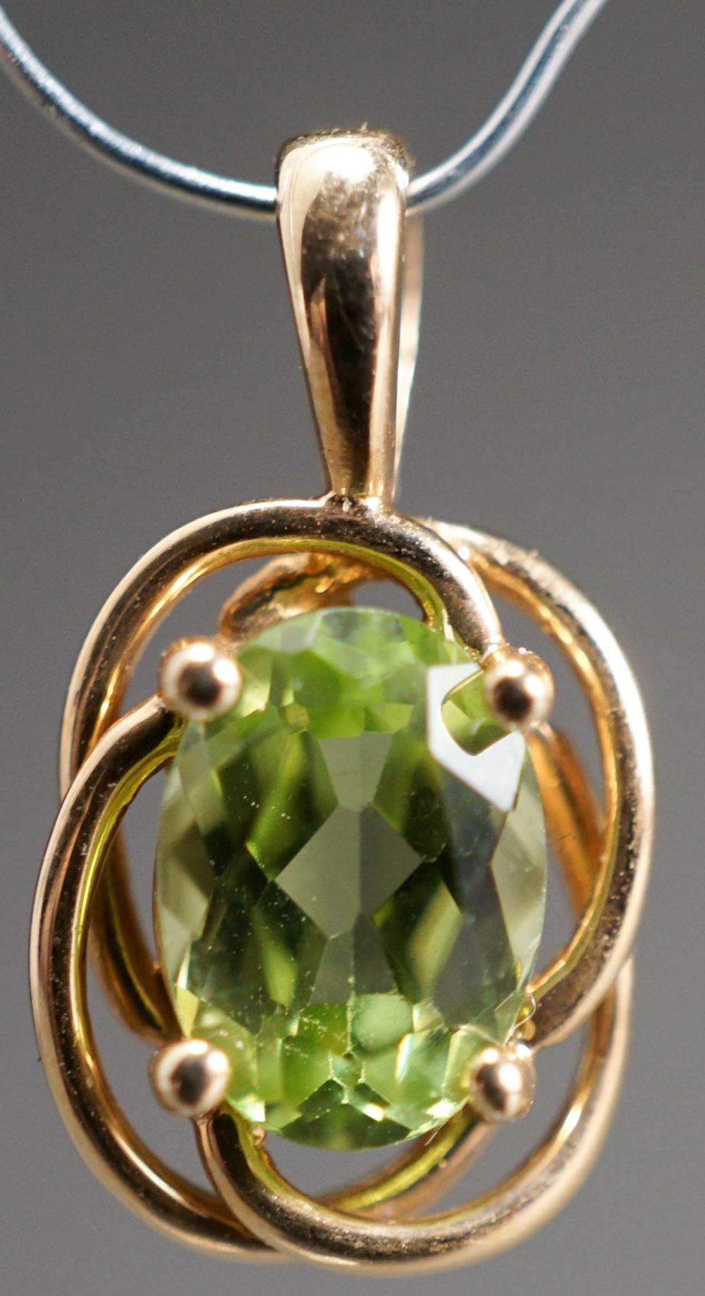 10-KARAT YELLOW-GOLD AND PERIDOT