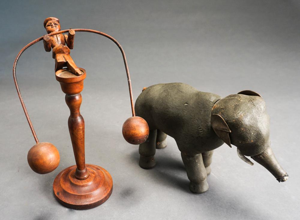 SCHOENHUT ARTICULATED WOOD ELEPHANT